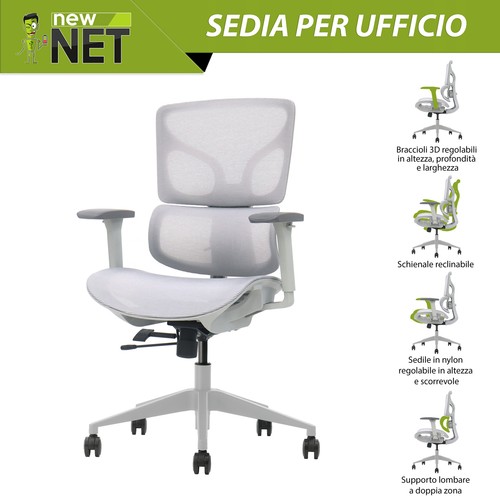 Poltrona girevole silver con