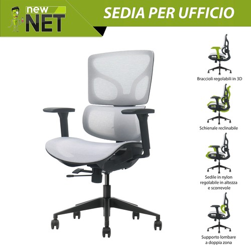 Poltrona girevole silver con