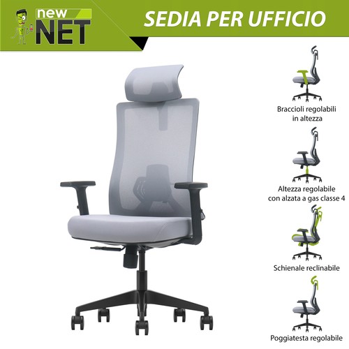 Poltrona girevole silver con