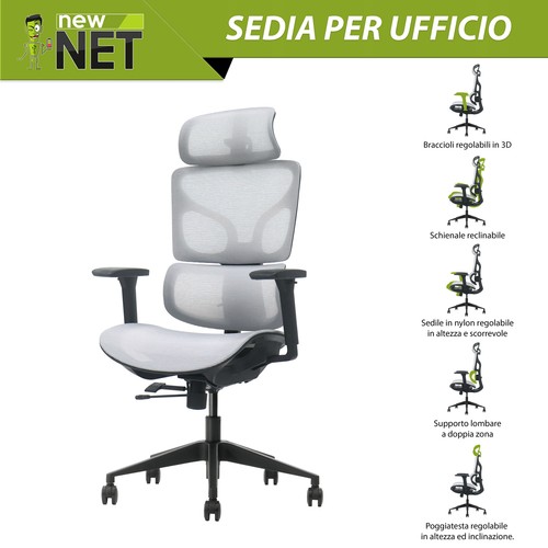Poltrona girevole silver - , con