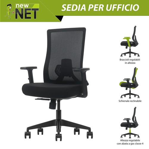 Poltrona girevole nera - , con